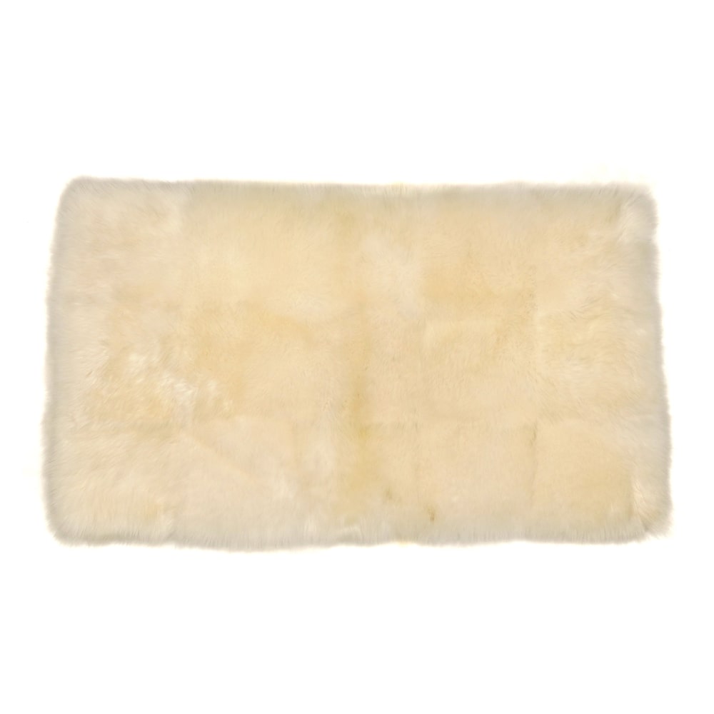 Alfombra Lanar Punta Natural 1,1x0,6 M<span> - </span>WHITE