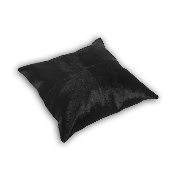 Almohadones de Cuero Vacuno Modelo Mosaico 50x50<span> - </span>NEGRO
