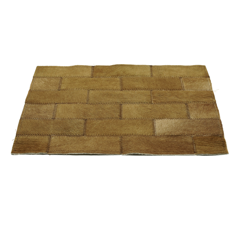 Individuales de Cuero Vacuno<span> - </span>Marron Pelo Cortes