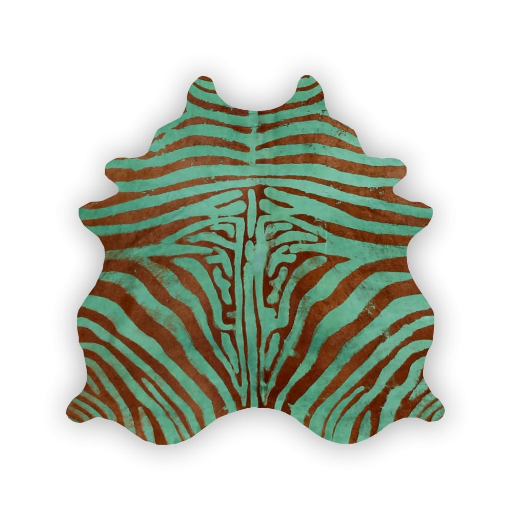 Cueros Vacunos Estampado Cebra Vintage Teñido<span> - </span>VINTAGE VERDE 33M