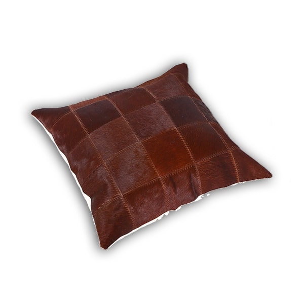 Almohadones de Cuero Vacuno Modelo Pampa 50x50<span> - </span>MARRON10X10
