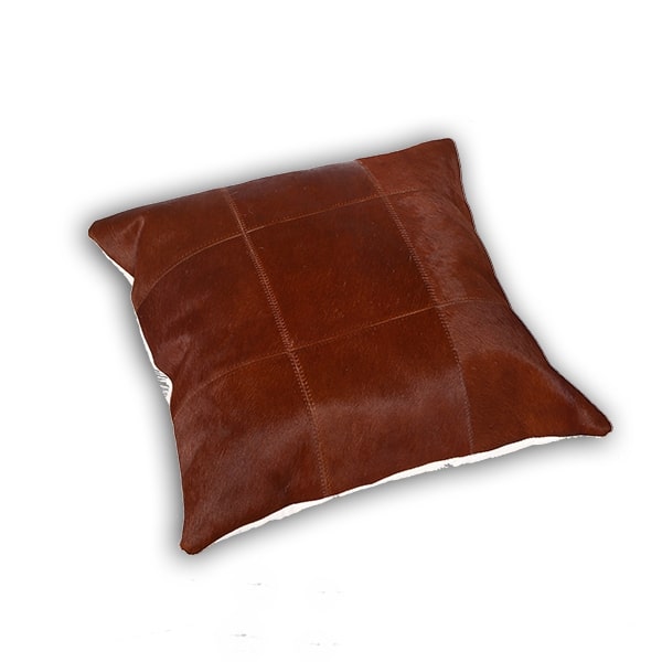 Almohadones de Cuero Vacuno Modelo Pampa 50x50<span> - </span>MARRON20X20