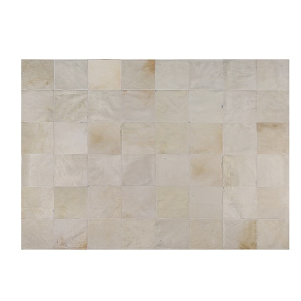 Alfombra Cuero Vacuno Modelo Mosaico<span> - </span>MOSAICO BLANCO