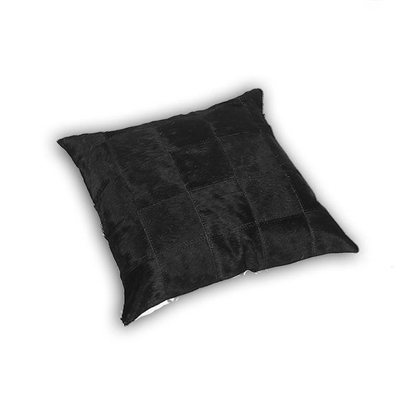 Almohadones de Cuero Vacuno Modelo Pampa 50x50<span> - </span>NEGRO10X10