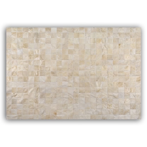 Alfombra de Cuero Vacuno Modelo Pampa<span> - </span>PAMPA BLANCO