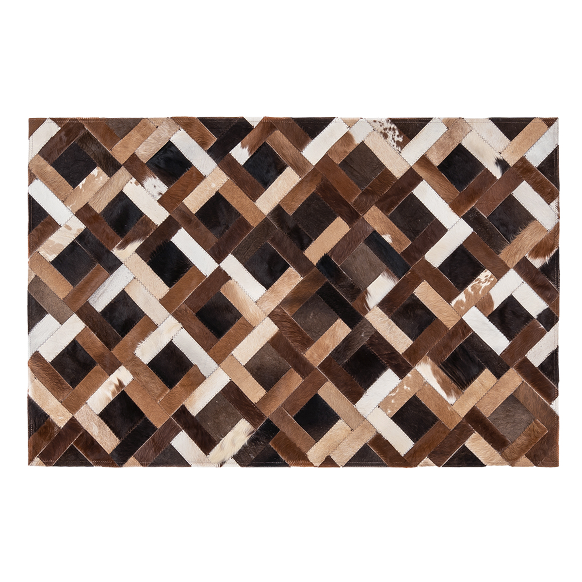 Alfombra de Cuero Vacuno Modelo Diamante<span> - </span>DIAMANTE