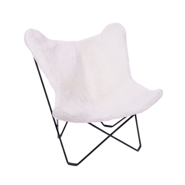 Sillón BKF de Cuero Lanar<span> - </span>LANAR BLANCO RASADO