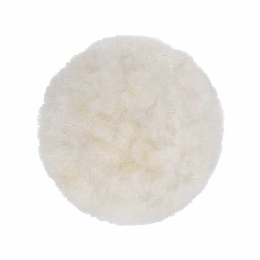 Alfombra – Lanar Punta Natural Redonda<span> - </span>WHITE