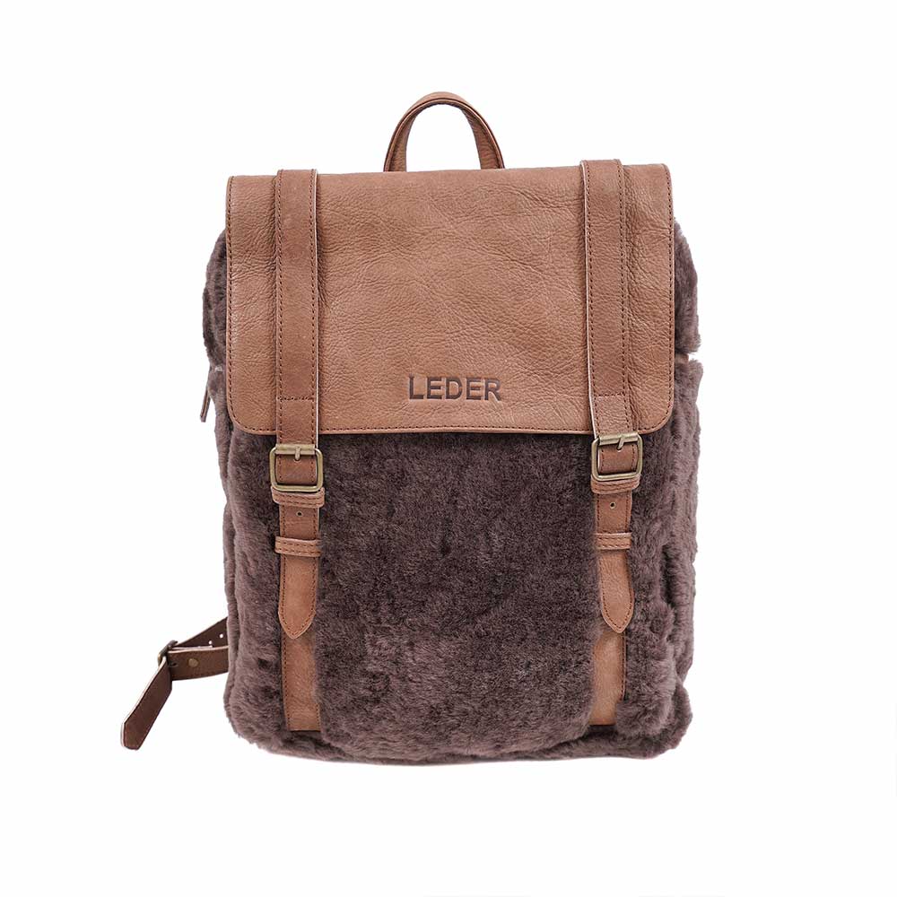 Mochila Combinada - Cuero Vacuno y Lanar<span> - </span>LMOCHIC-02