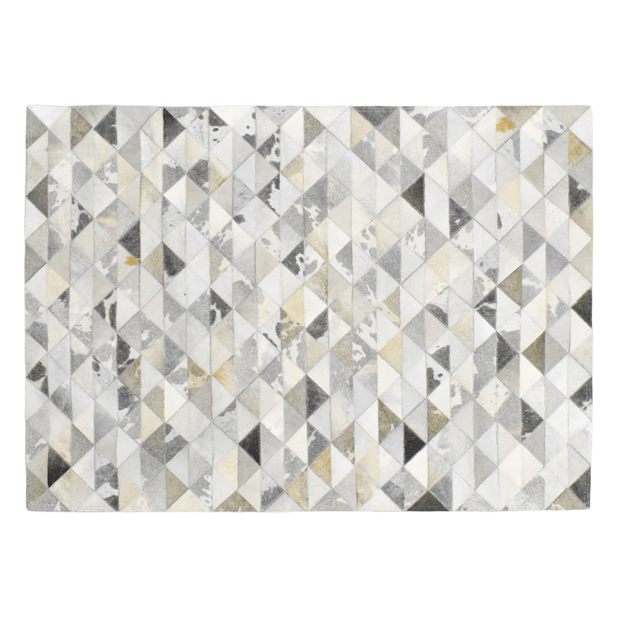 Alfombra de Cuero Vacuno Modelo Diamante<span> - </span>TRIANGULO MIX
