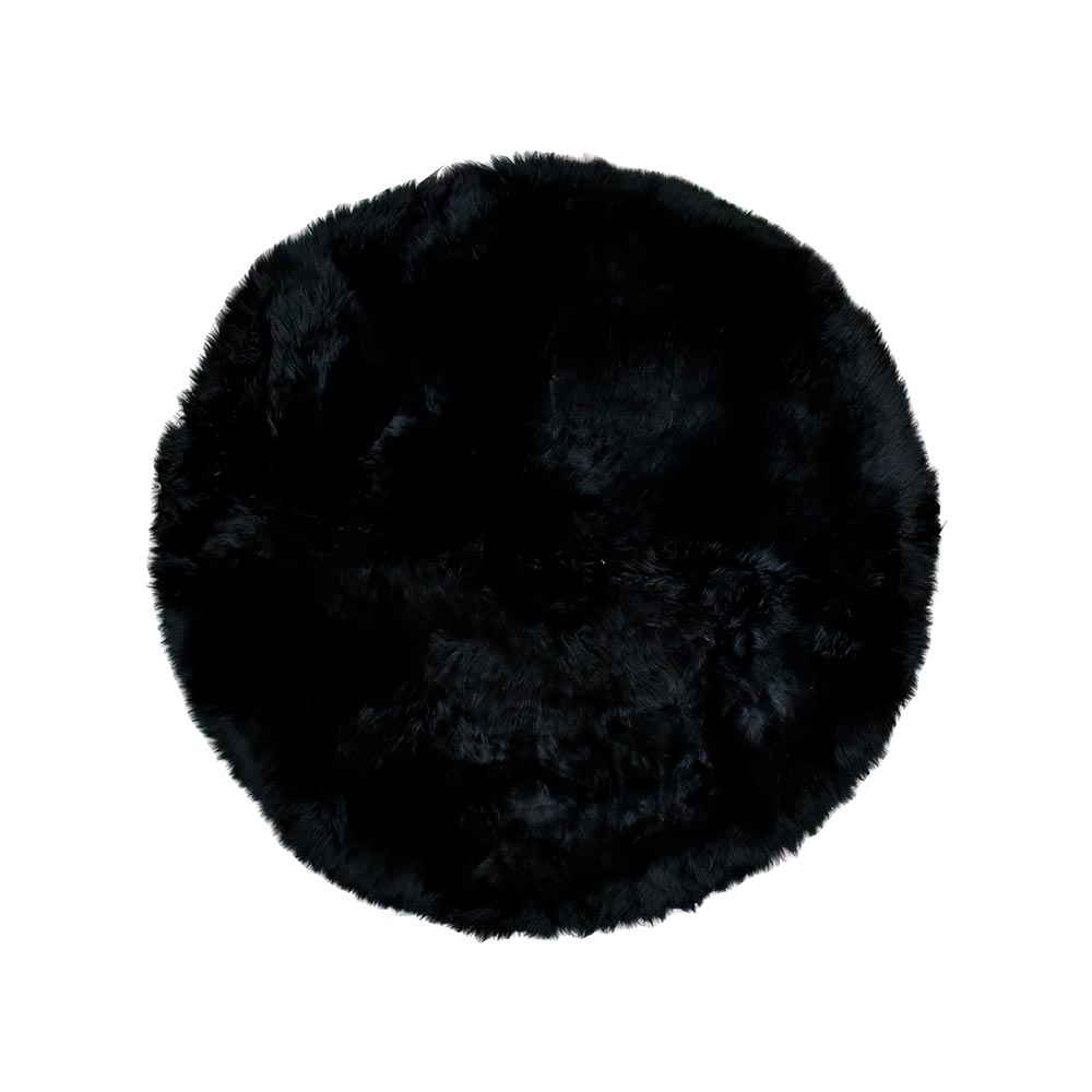 Alfombra – Lanar Punta Natural Redonda<span> - </span>BLACK