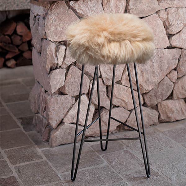 Banqueta de Cuero Lanar 0,80<span> - </span>N55