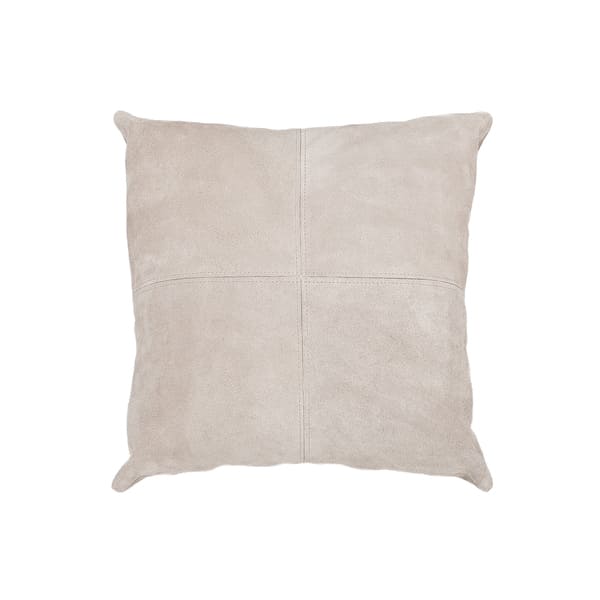 Almohadones de Cuero Vacuno Gamuza 50x50<span> - </span>MOSAICO BEIGE CLARO