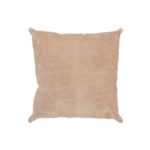 Almohadones de Cuero Vacuno Gamuza 50x50<span> - </span>MOSAICO BEIGE
