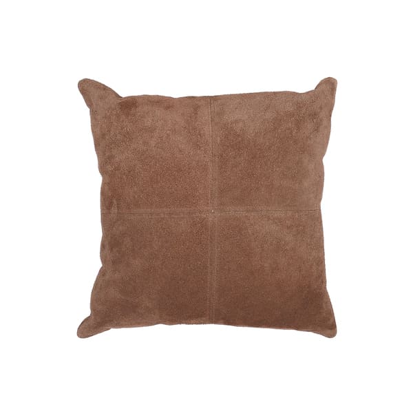 Almohadones de Cuero Vacuno Gamuza 50x50<span> - </span>MOSAICO MARRÓN