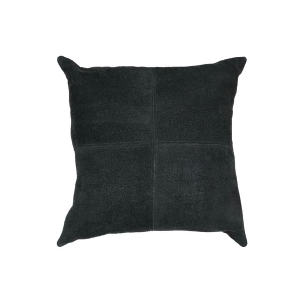 Almohadones de Cuero Vacuno Gamuza 50x50<span> - </span>MOSAICO NEGRO
