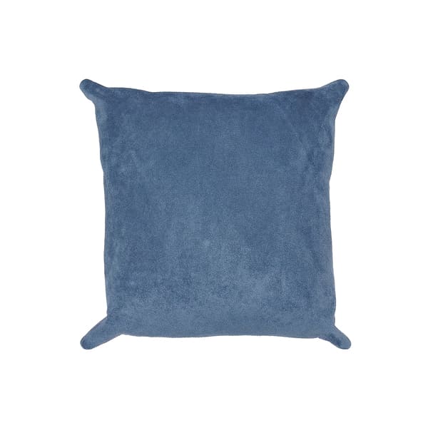 Almohadones de Cuero Vacuno Gamuza 50x50<span> - </span>PAÑO AZUL