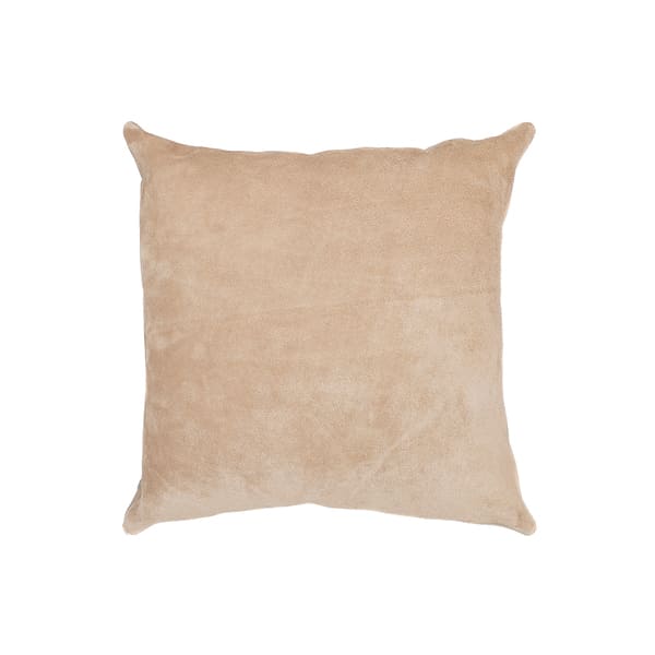 Almohadones de Cuero Vacuno Gamuza 50x50<span> - </span>PAÑO BEIGE CLARO