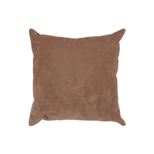 Almohadones de Cuero Vacuno Gamuza 50x50<span> - </span>PAÑO MARRÓN