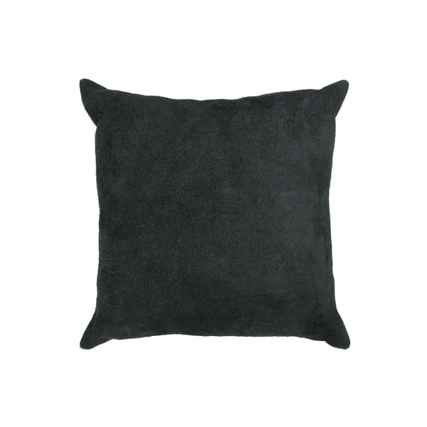 Almohadones de Cuero Vacuno Gamuza 50x50<span> - </span>PAÑO NEGRO