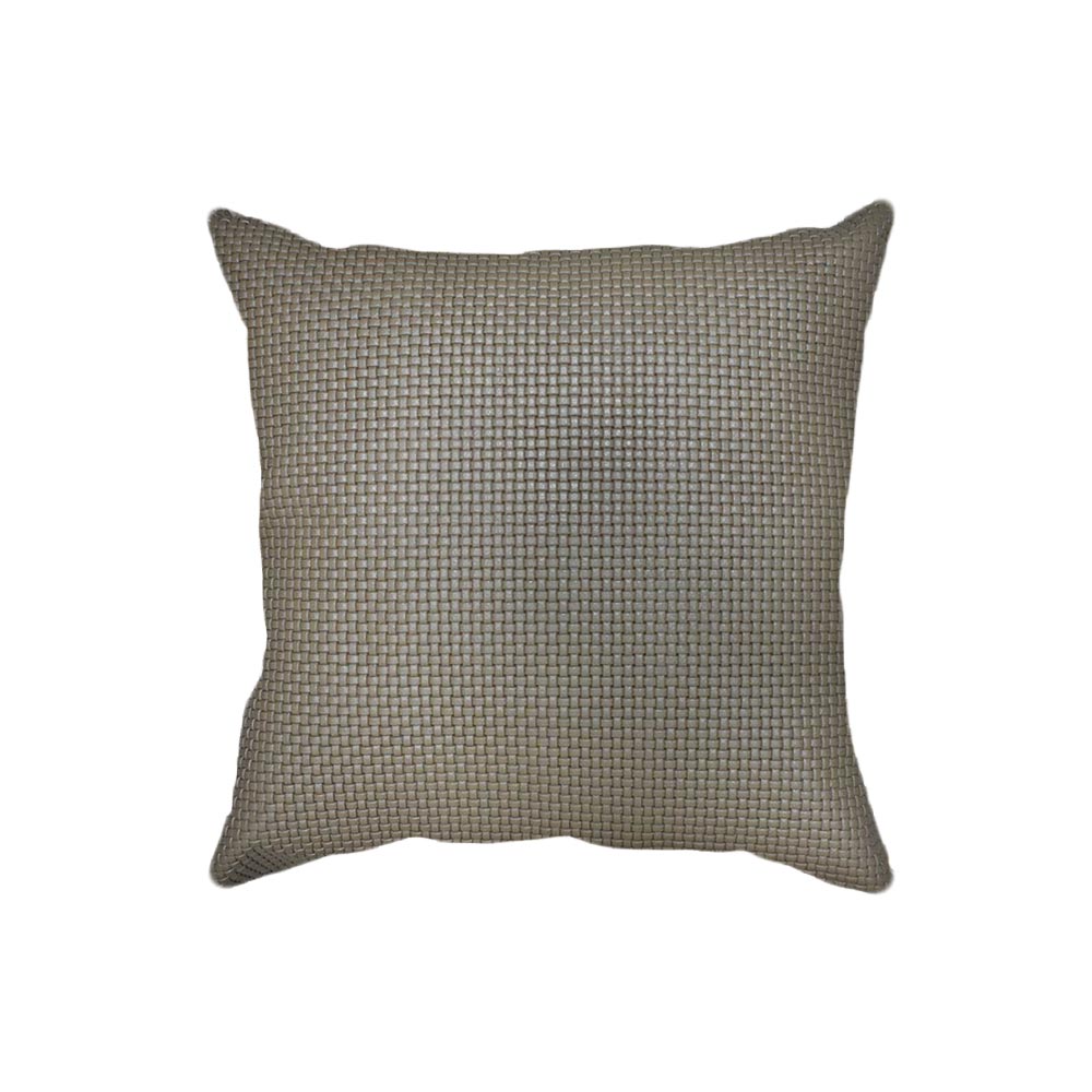 Almohadones de Cuero Vacuno Prensados 50×50<span> - </span>Prensado Trenzado Habano