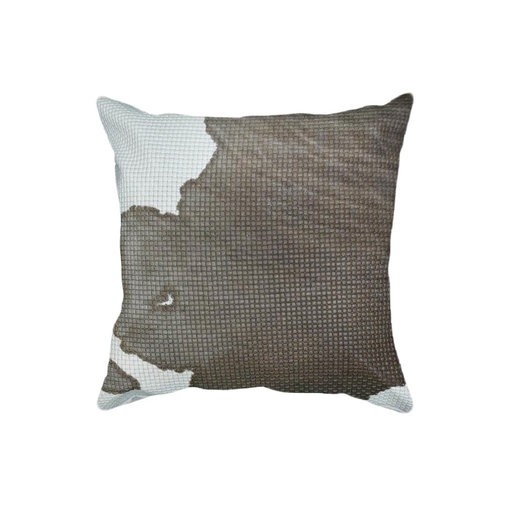 Almohadones de Cuero Vacuno Prensados 50×50<span> - </span>Prensado Trenzado Vintage Dark