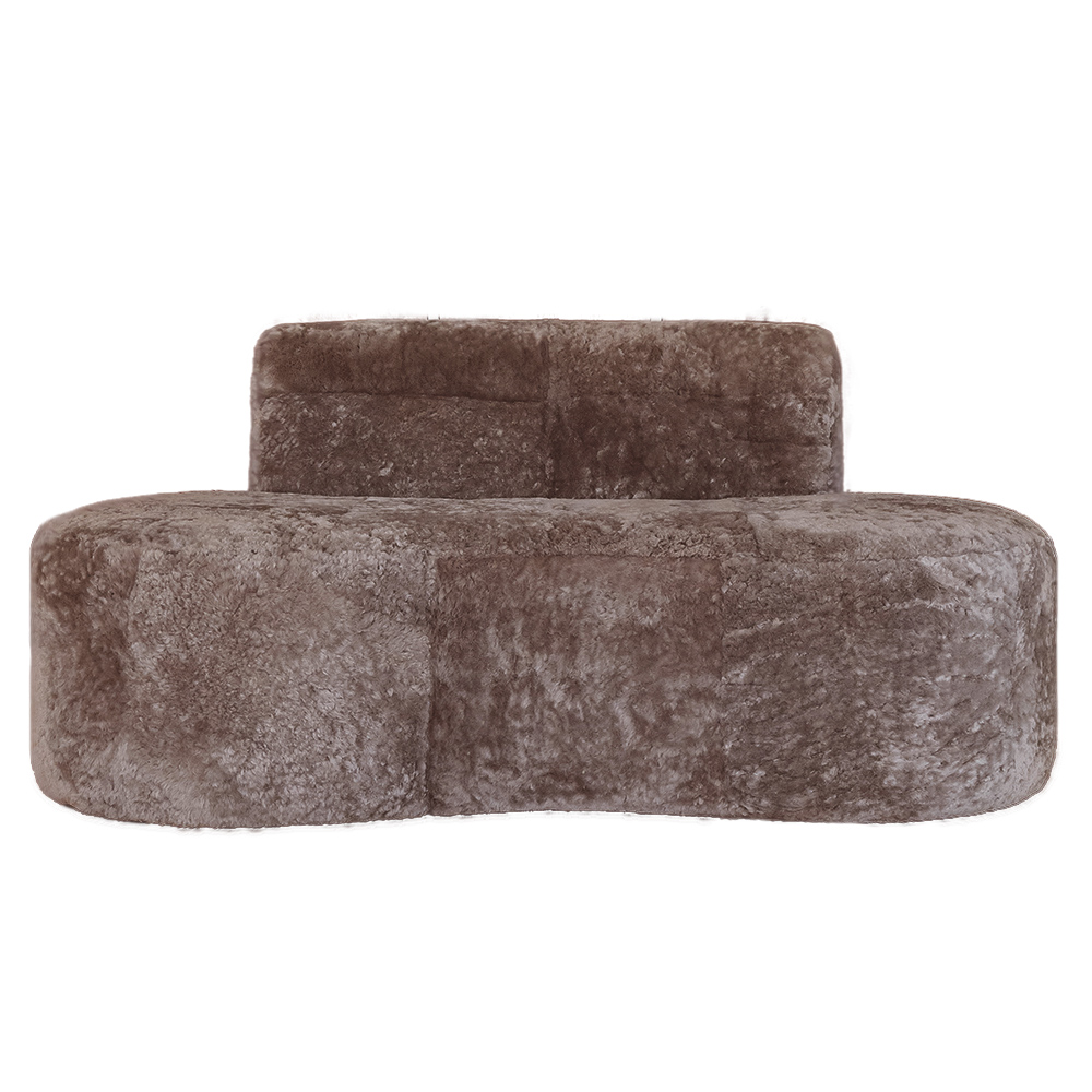 Sillón Doble Lanar Rasado<span> - </span>Beige O21 Rasado