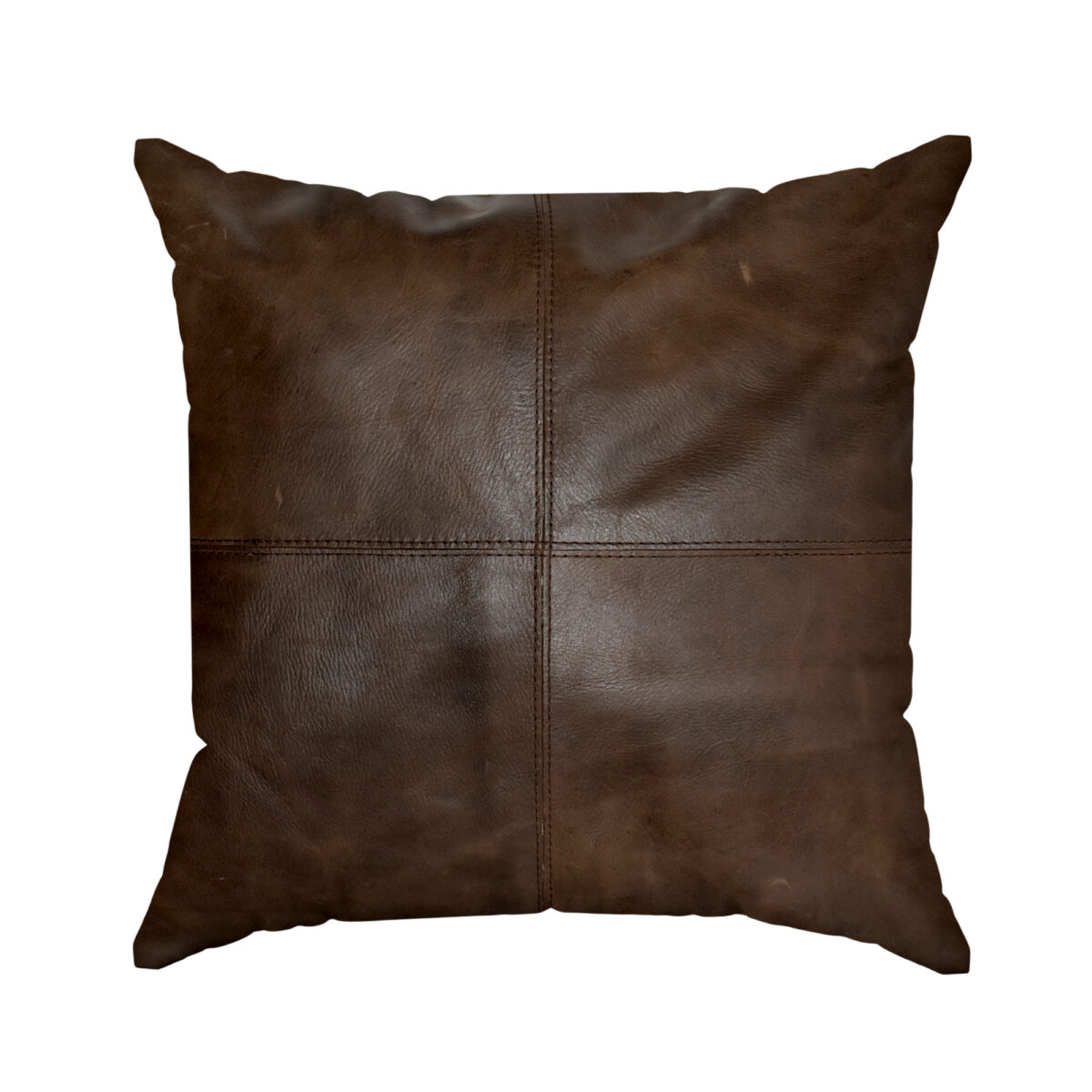 Almohadones de Cuero Vacuno Mosaico Doble Aguja 50×50<span> - </span>EAMD50-CV81