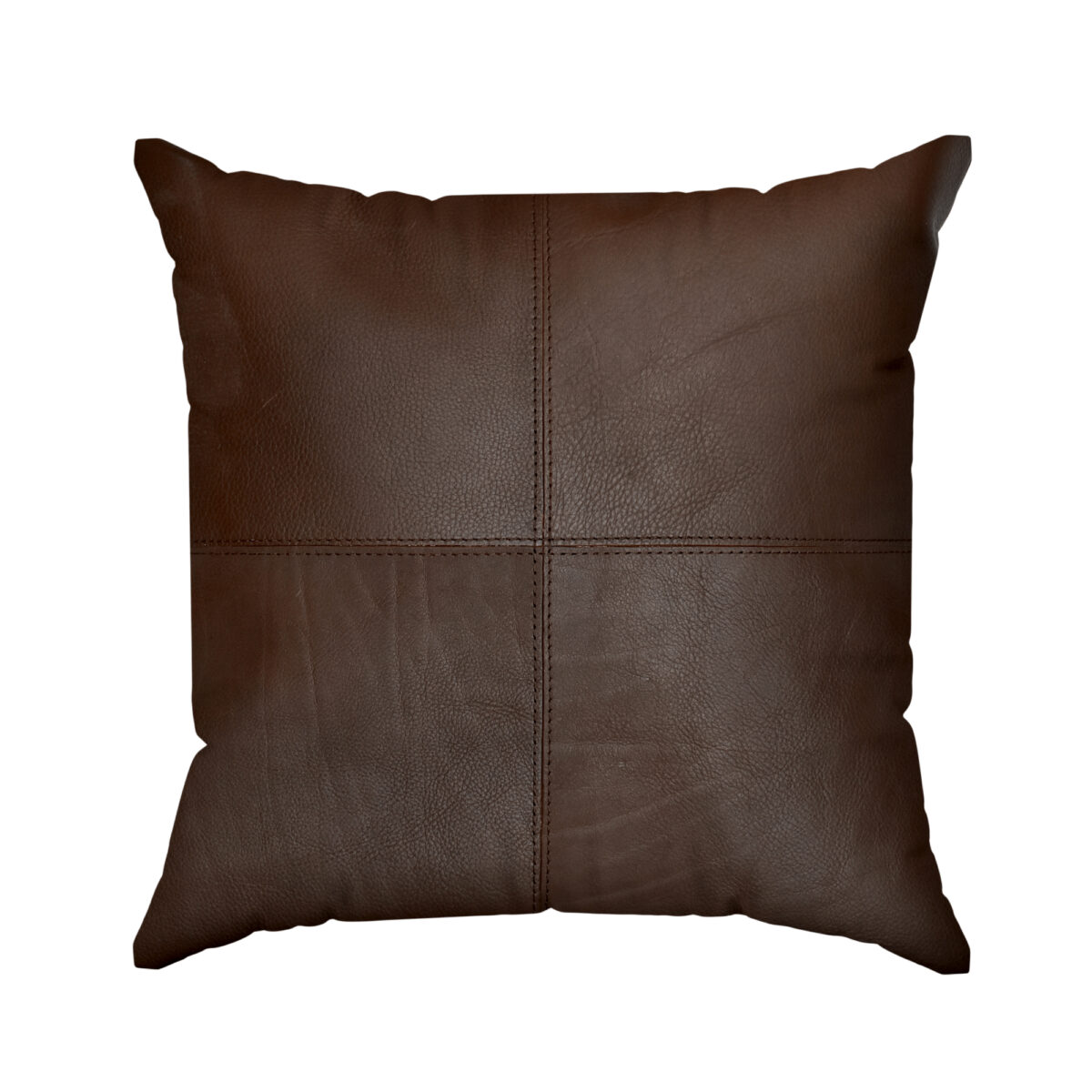 Almohadones de Cuero Vacuno Mosaico Doble Aguja 50×50<span> - </span>EAMD50-V81