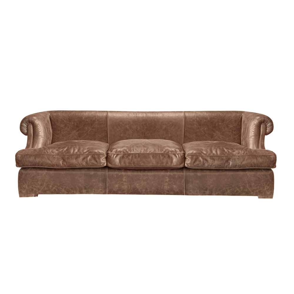 Sillón Federico Cuero Vacuno<span> - </span>CRASH Marrón