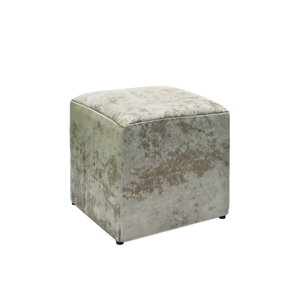 Puff de Cuero Vacuno Vintage<span> - </span>VINTAGE GRIS