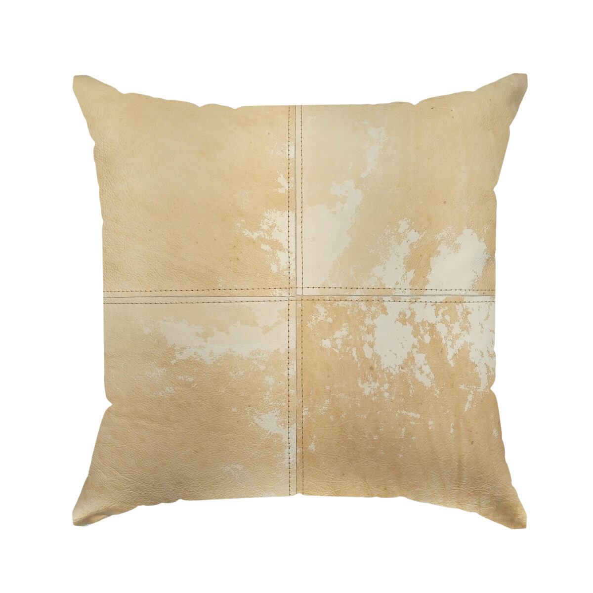 Almohadones de Cuero Vacuno Mosaico Doble Aguja 50×50<span> - </span>EAMD50-VL