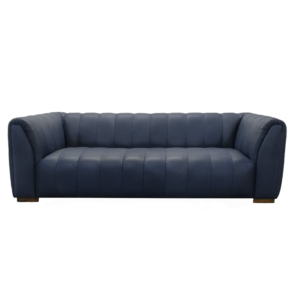 Sillón Canelón Cuero Vacuno<span> - </span>LEDER Azul