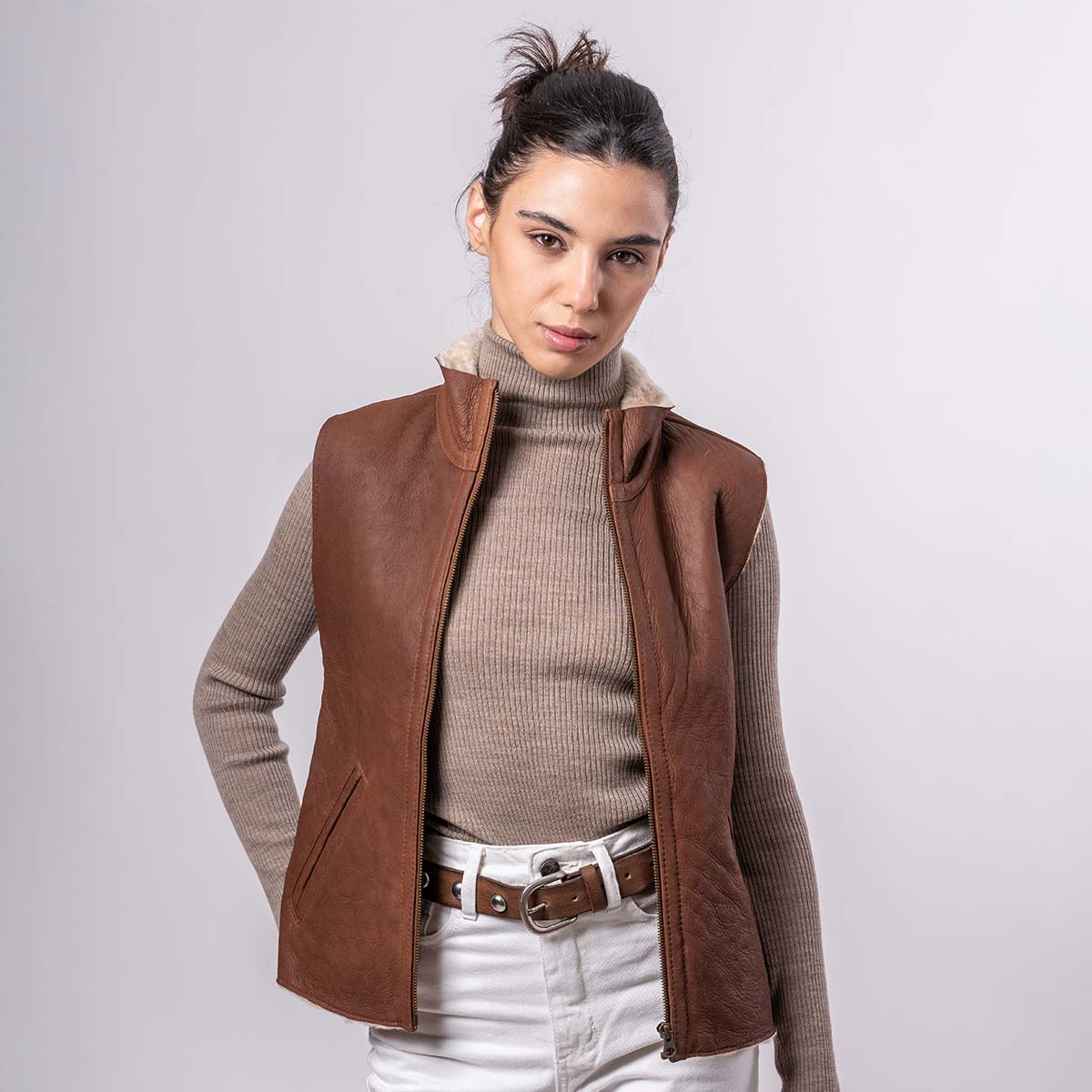 Chaleco Choppy Cuero de Oveja<span> - </span>CDCHOPPY-Q40