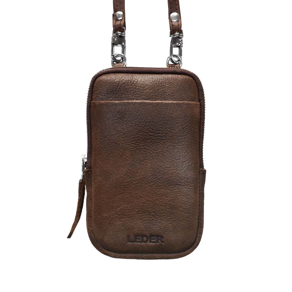 Bandolera Porta Celular de Cuero Vacuno<span> - </span>MINIB-CV81