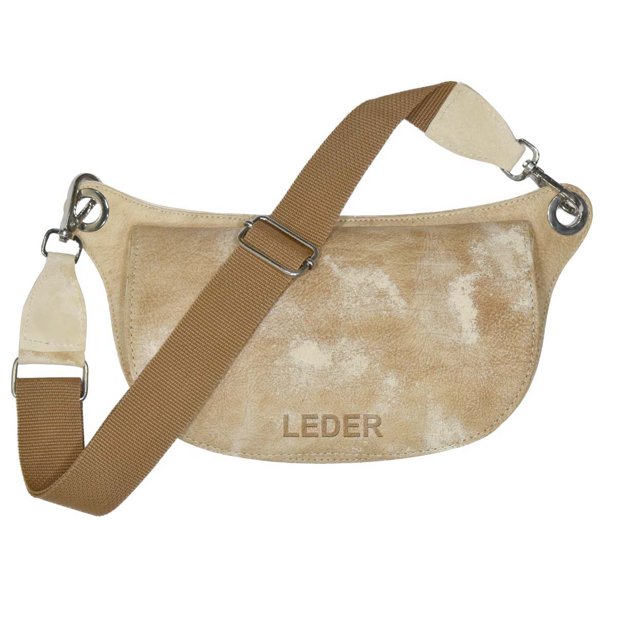 Riñonera Medio Círculo Cuero Vacuno<span> - </span>RINOMC-VL