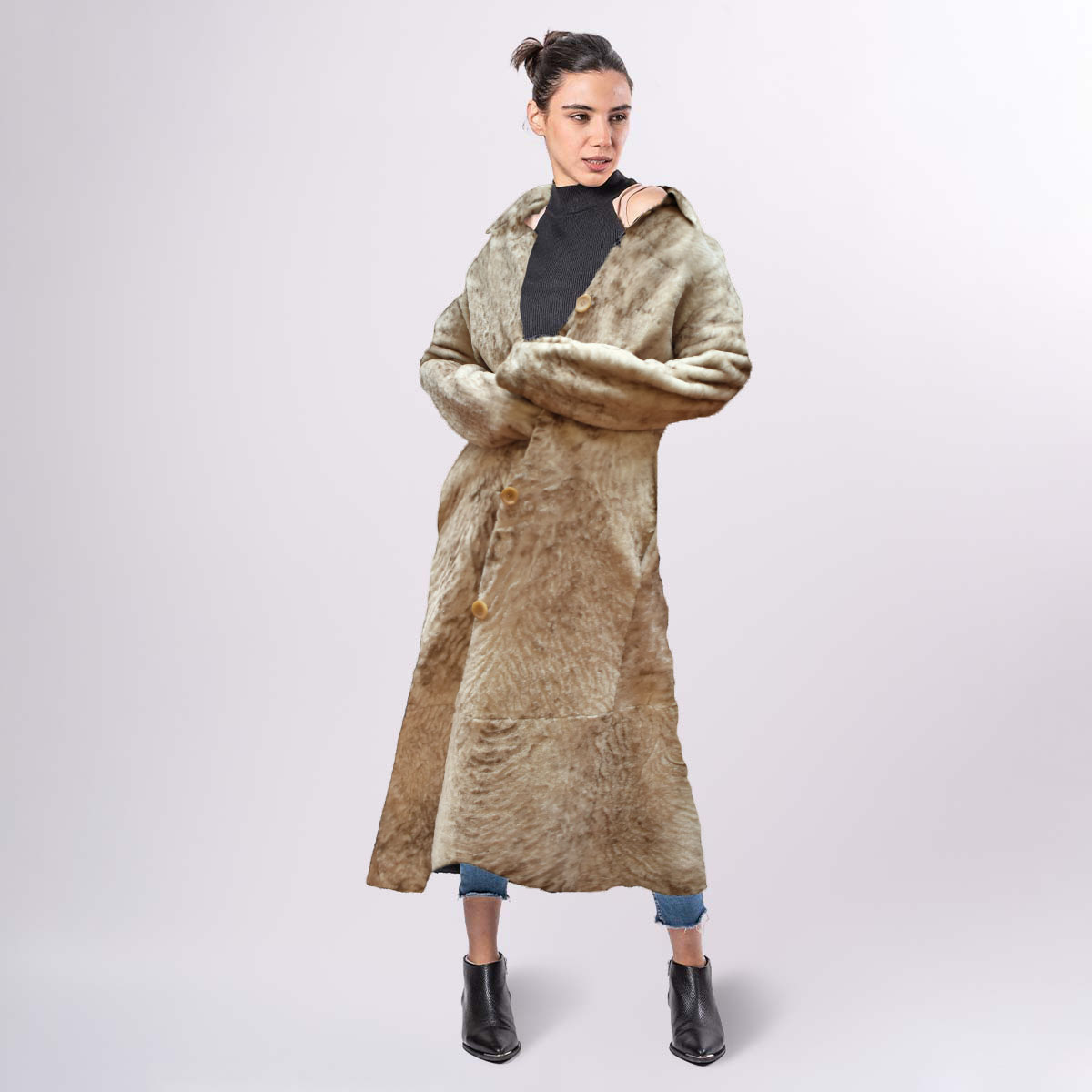 Tapado Amelia Curly Cuero de Oveja<span> - </span>TAMELIAD11