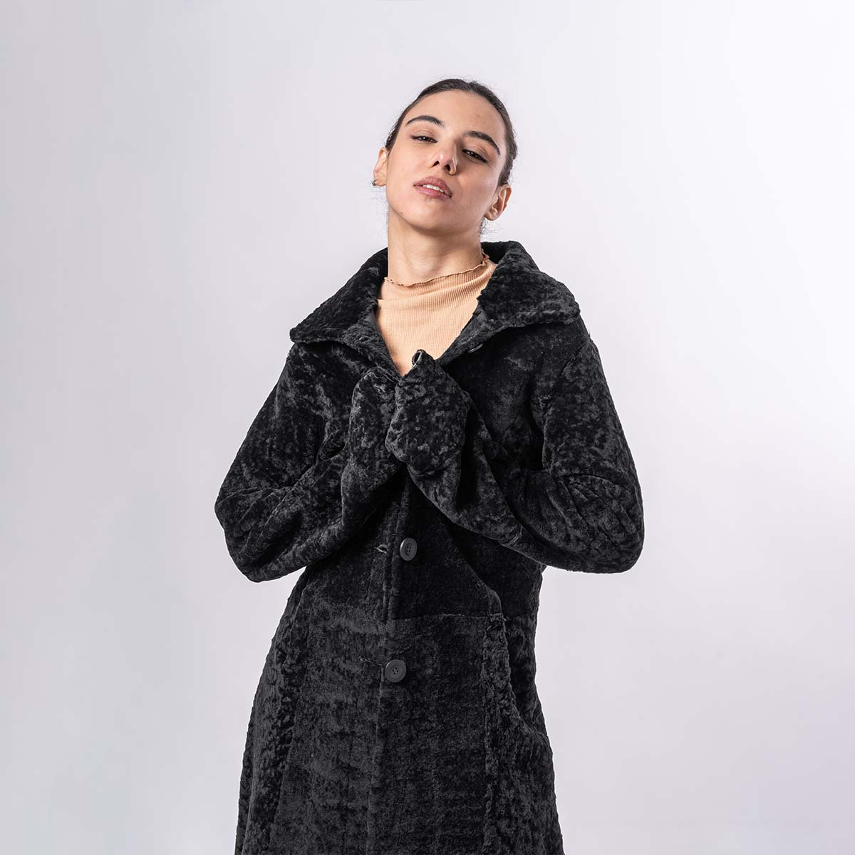 Tapado Victoria Curly Cuero de Oveja<span> - </span>VICTORIACK52